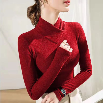 CozyContour HalfHigh Collar Warm LongSleeve Tee 11