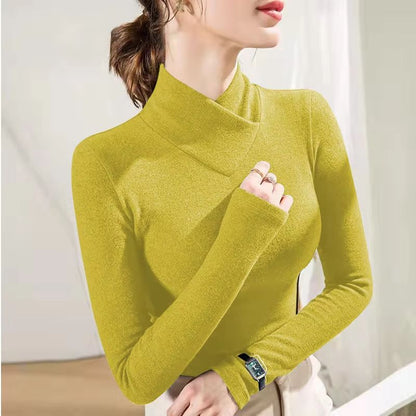 CozyContour HalfHigh Collar Warm LongSleeve Tee 13