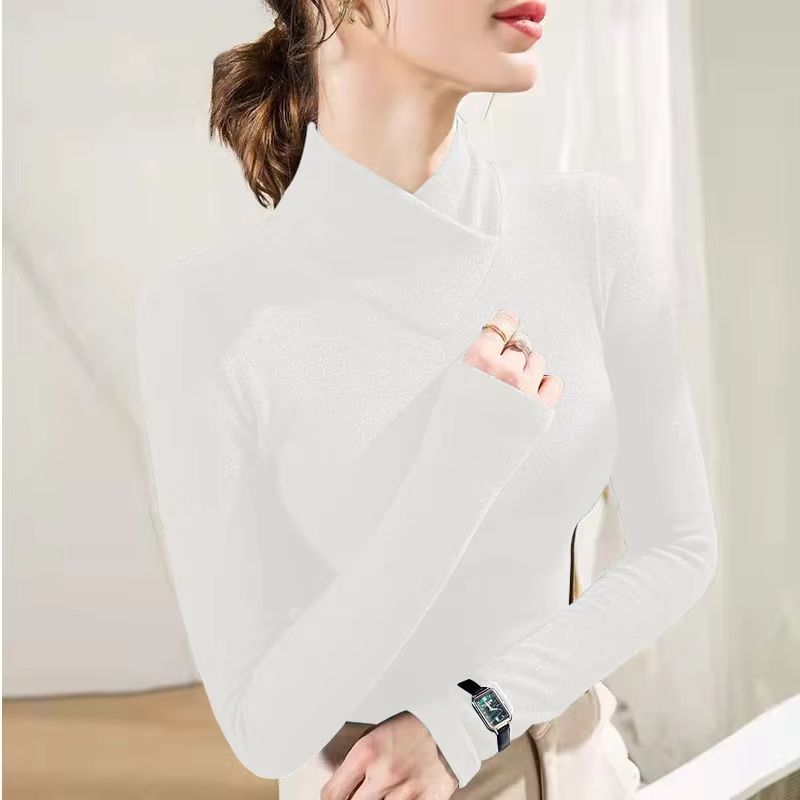 CozyContour HalfHigh Collar Warm LongSleeve Tee 4