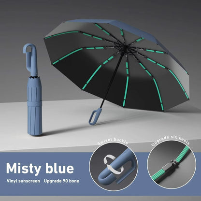 EverGuard RingBuckle Windproof Travel Umbrella  Oversized Rain  Sun Protection 19