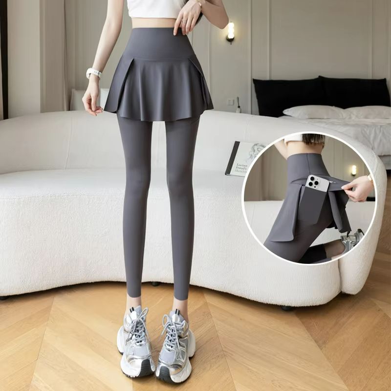 ElevateFit Fake TwoPiece High Waist Yoga Pants With Pocket 7