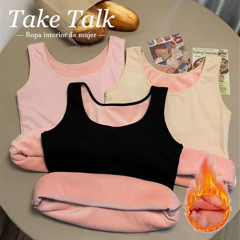 Women's Thermal Base Layer Sleeveless Seamless Velvet Undershirt