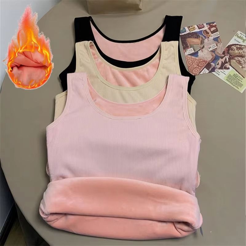 Womens Thermal Base Layer Sleeveless Seamless Velvet Undershirt 4
