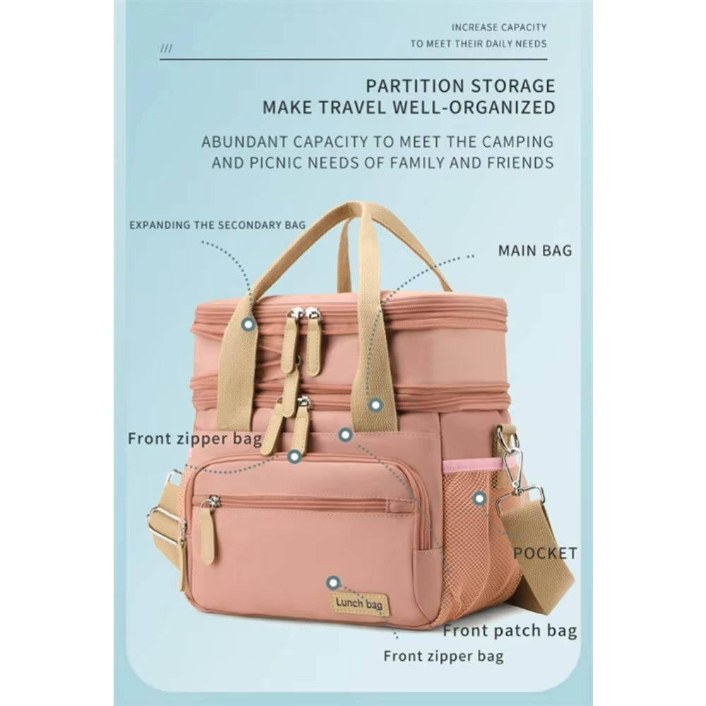UrbanChic Insulated Lunch Bag  Dual Compartment 15 L Cooler For Women 1
