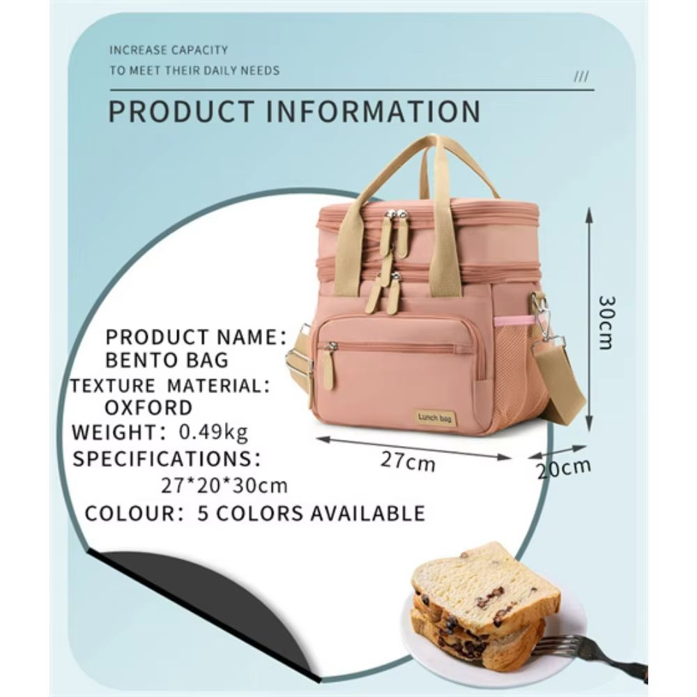 UrbanChic Insulated Lunch Bag  Dual Compartment 15 L Cooler For Women 2