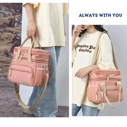 UrbanChic Insulated Lunch Bag  Dual Compartment 15 L Cooler For Women 4