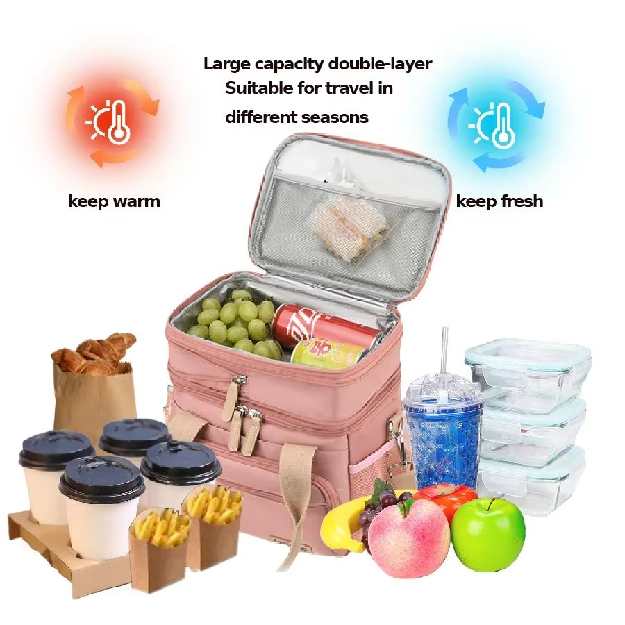 UrbanChic Insulated Lunch Bag  Dual Compartment 15 L Cooler For Women 5