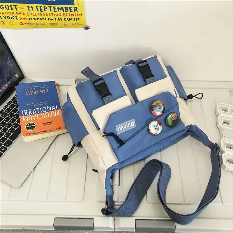 Harajuku Street Nylon Messenger  Lightweight Crossbody Bag For School  Daily Use 9