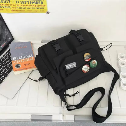 Harajuku Street Nylon Messenger  Lightweight Crossbody Bag For School  Daily Use 7