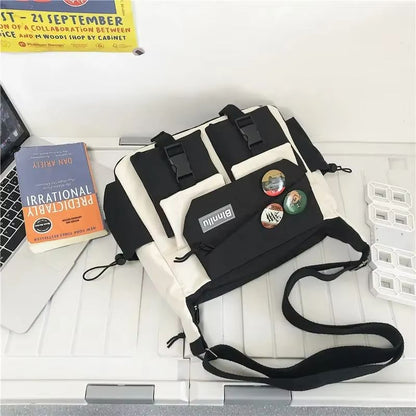 Harajuku Street Nylon Messenger  Lightweight Crossbody Bag For School  Daily Use 8