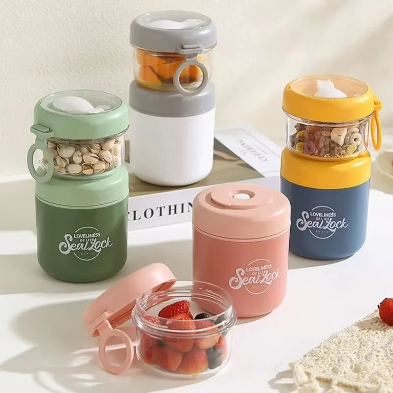 HeatLock DoubleLayer Insulated Soup  Salad Cup  Portable Stainless Steel Bowl 1