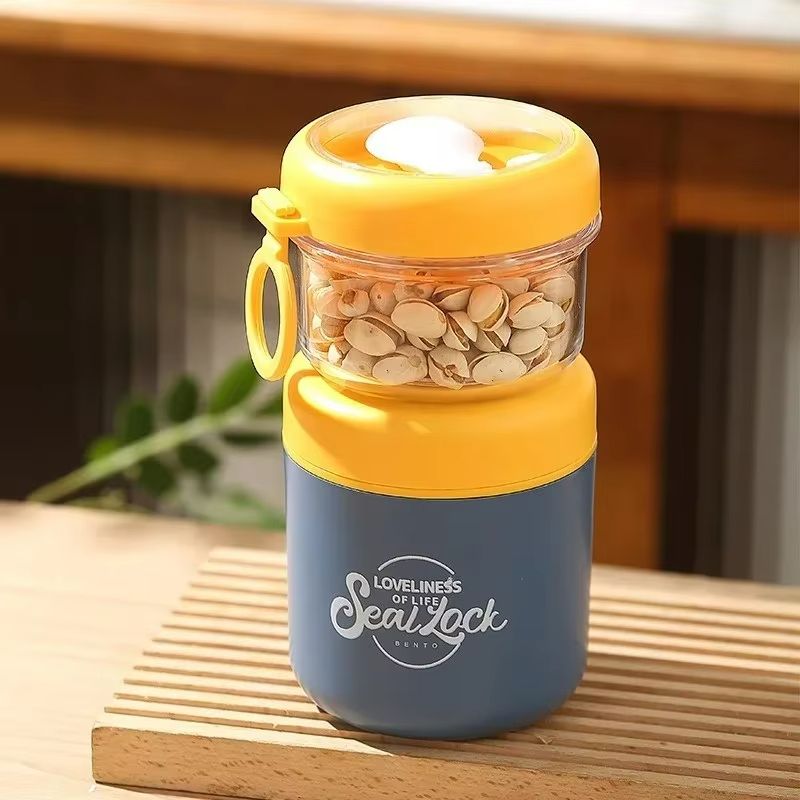 HeatLock DoubleLayer Insulated Soup  Salad Cup  Portable Stainless Steel Bowl 8
