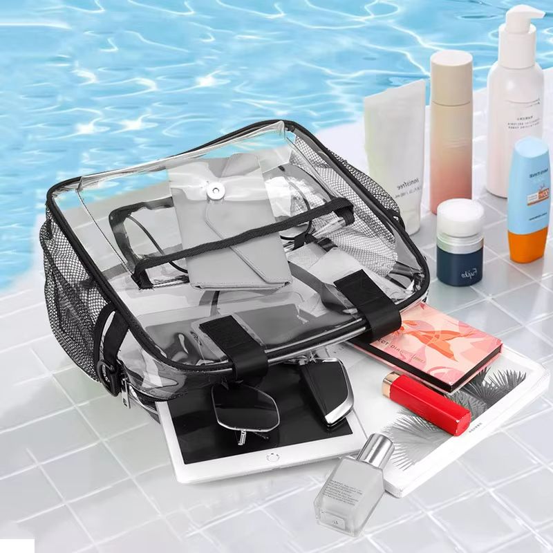 ShoreView Waterproof Clear Beach Tote  PVC Transparent Tote With Touchscreen Window 1
