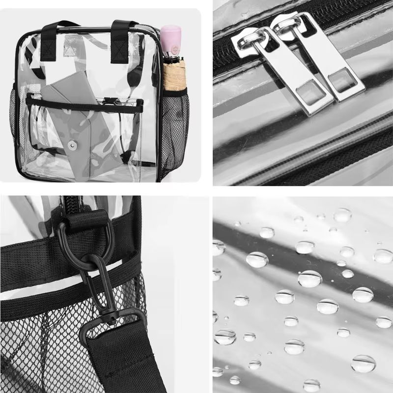 ShoreView Waterproof Clear Beach Tote  PVC Transparent Tote With Touchscreen Window 3