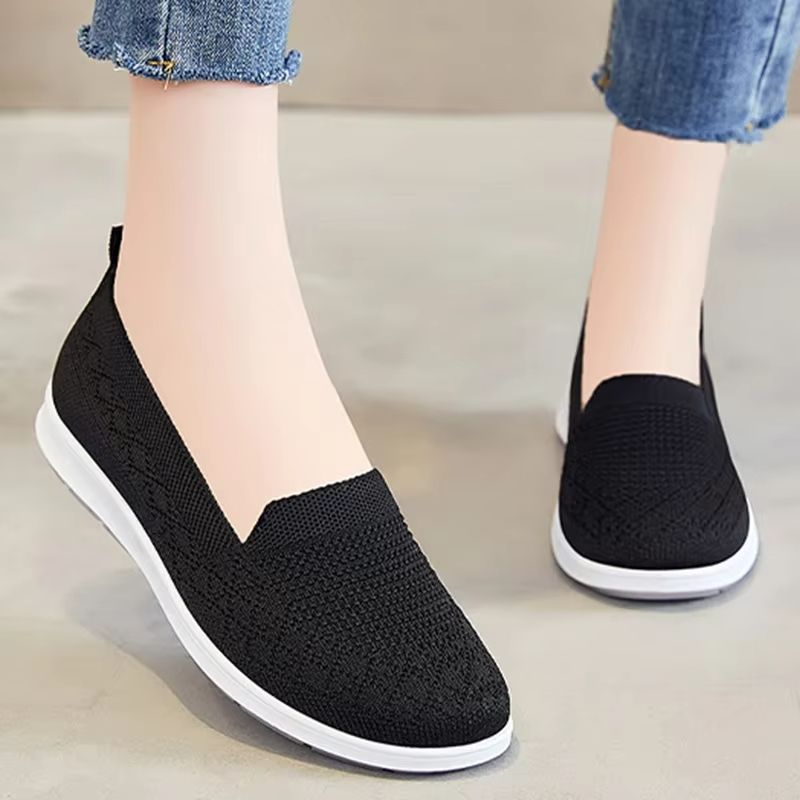 AirEase Knitted SlipOn Flats  Breathable Comfortable Mom Shoes 5