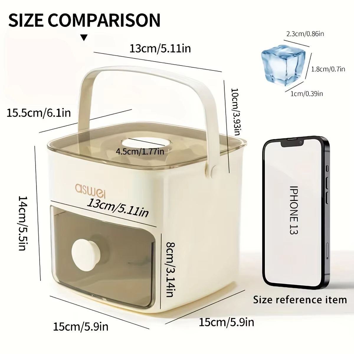 48 Compartment Ice Cube Tray Large Capacity Double Layer Food Grade Freezer Mold 2