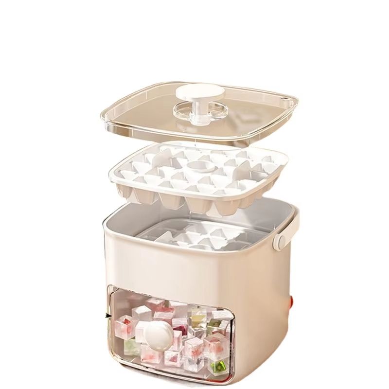 48 Compartment Ice Cube Tray Large Capacity Double Layer Food Grade Freezer Mold 5