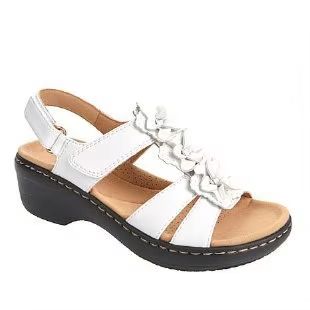 Womens Summer Wedge Sandals With Flower Design Comfortable Orthopedic Peep Toe Shoes 7