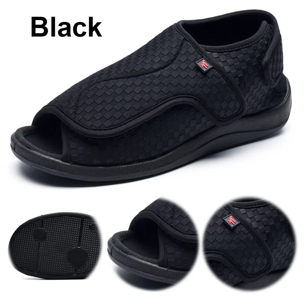 Extra Wide Adjustable Diabetic Slippers for Swollen Feet
