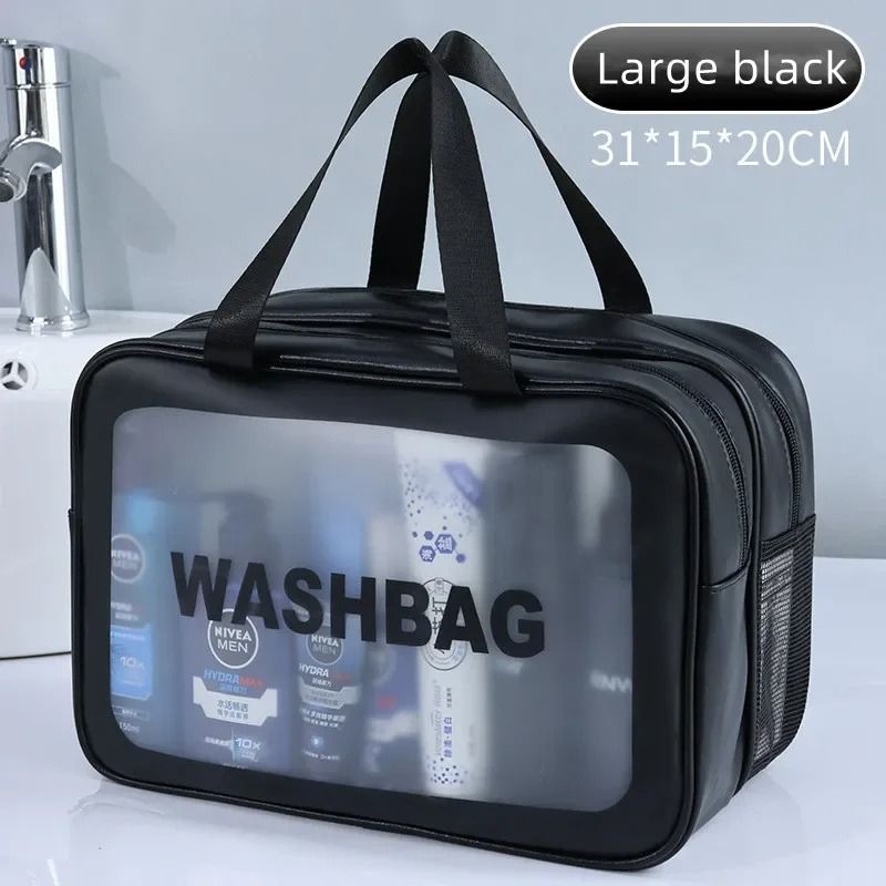 Dry Wet Separation Transparent PU Makeup Bag 9