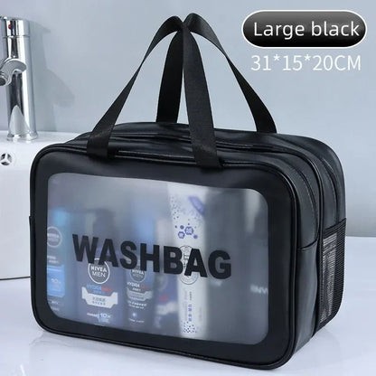Dry Wet Separation Transparent PU Makeup Bag 9