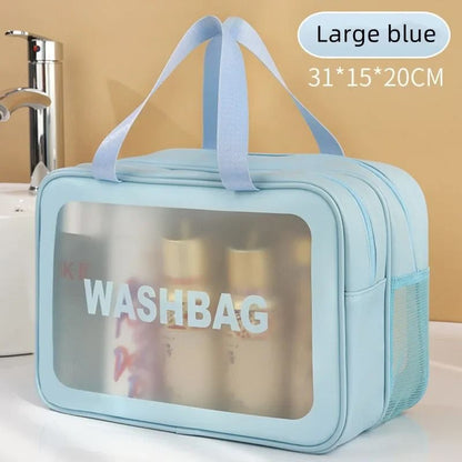 Dry Wet Separation Transparent PU Makeup Bag 11