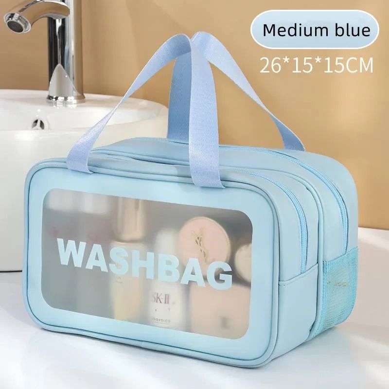 Dry Wet Separation Transparent PU Makeup Bag 12