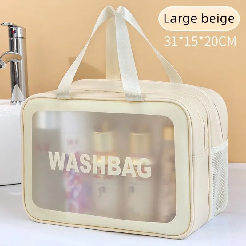 Dry Wet Separation Transparent PU Makeup Bag 7