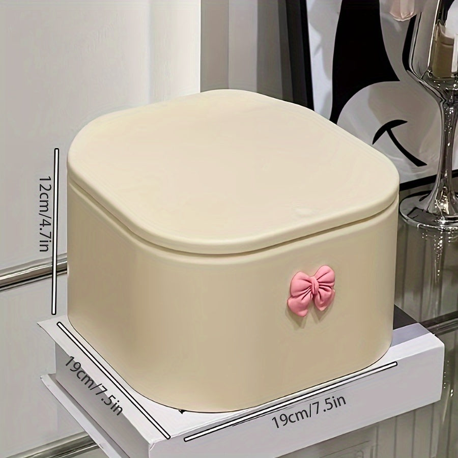 Hair Accessories Organizer for Girls, Hair Tie Headband Storage Box for Bows, and Swab Organization Bathroom Containers