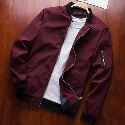 AeroGlide Lightweight Bomber Jacket – Slim Fit Windbreaker for Men