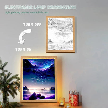 LED Landscape Photo Frame Night Light With Modern Table Decoration For Bedroom And Living Room 2
