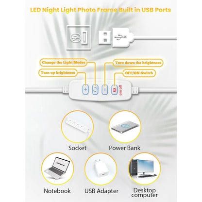 LED Landscape Photo Frame Night Light With Modern Table Decoration For Bedroom And Living Room 6