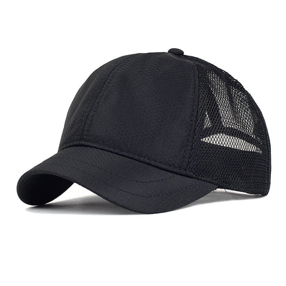 Adjustable Solid Trucker Style Low Profile Caps Summer Mesh Short Brim Baseball Cap Men Women Breat 2
