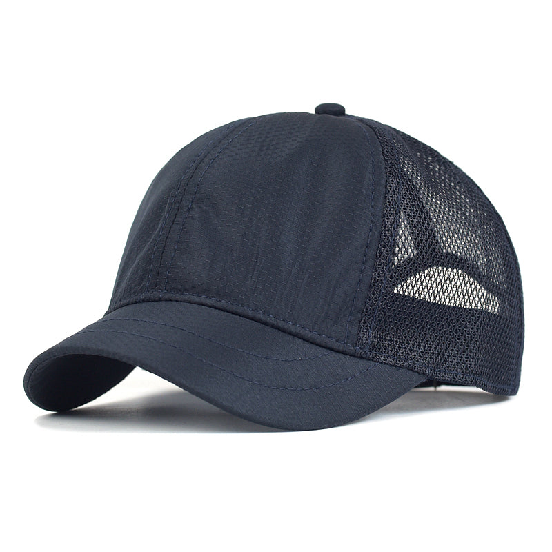 Adjustable Solid Trucker Style Low Profile Caps Summer Mesh Short Brim Baseball Cap Men Women Breat 3