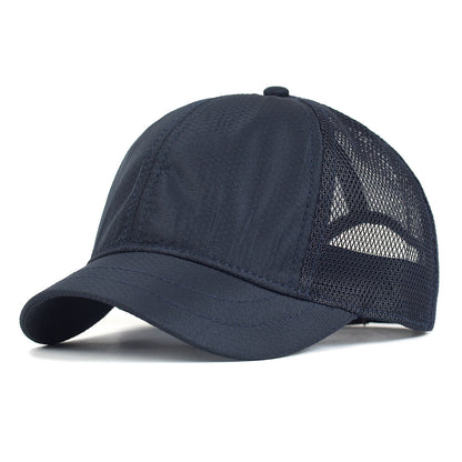 Adjustable Solid Trucker Style Low Profile Caps Summer Mesh Short Brim Baseball Cap Men Women Breat 3