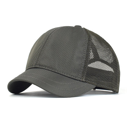Adjustable Solid Trucker Style Low Profile Caps Summer Mesh Short Brim Baseball Cap Men Women Breat 7