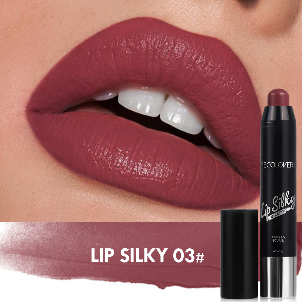 Matte Lipstick Pencil, Waterproof Long Lasting Lip Stain, Non Stick Cup Nude Tint, Cosmetic Lipstick Pen Makeup