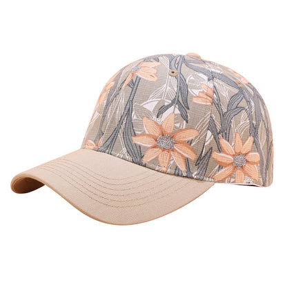 Leaves Printed Baseball Caps for Men Women, Cotton Adjustable Fashion Sun Visor Hat, Unisex Outdoor Summer Cap