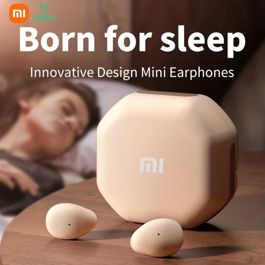 Mini Wireless In Ear Sleep Bluetooth 5.3 Earphones with Noise Reduction and Long Battery Life