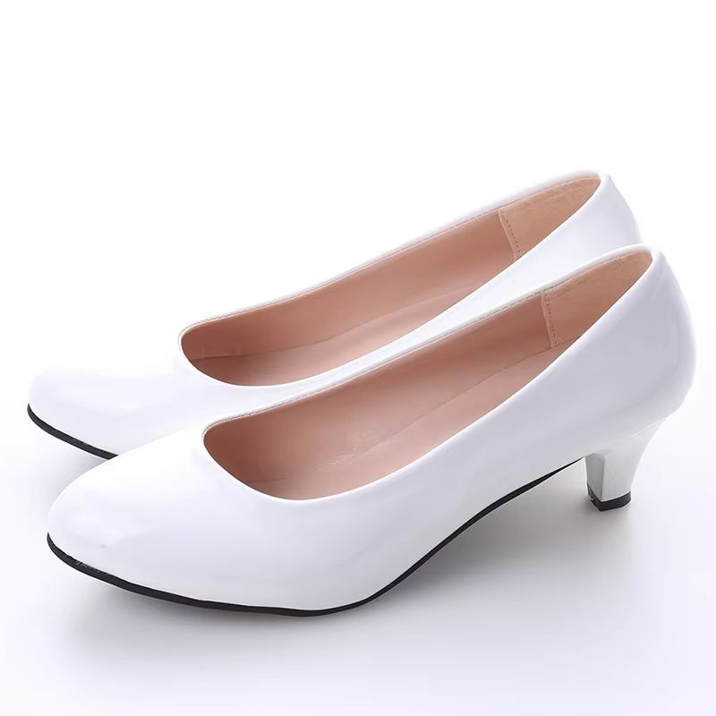 SilkStride Nude Mid Heel Pumps  Comfortable Office And Wedding Guest Heels 6