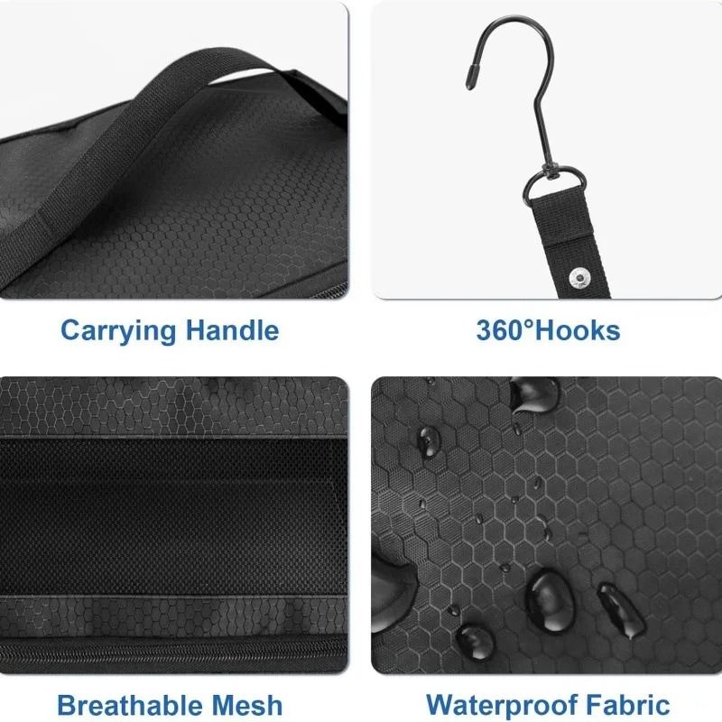 High Capacity Travel Luggage Organizer With Hanging Shelves And Collapsible Storage 3