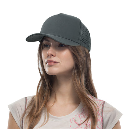5 Panel Mesh Baseball Cap for Men Women with Custom Logo, High Quality Summer Sun Protection Visor Cap Black Navy