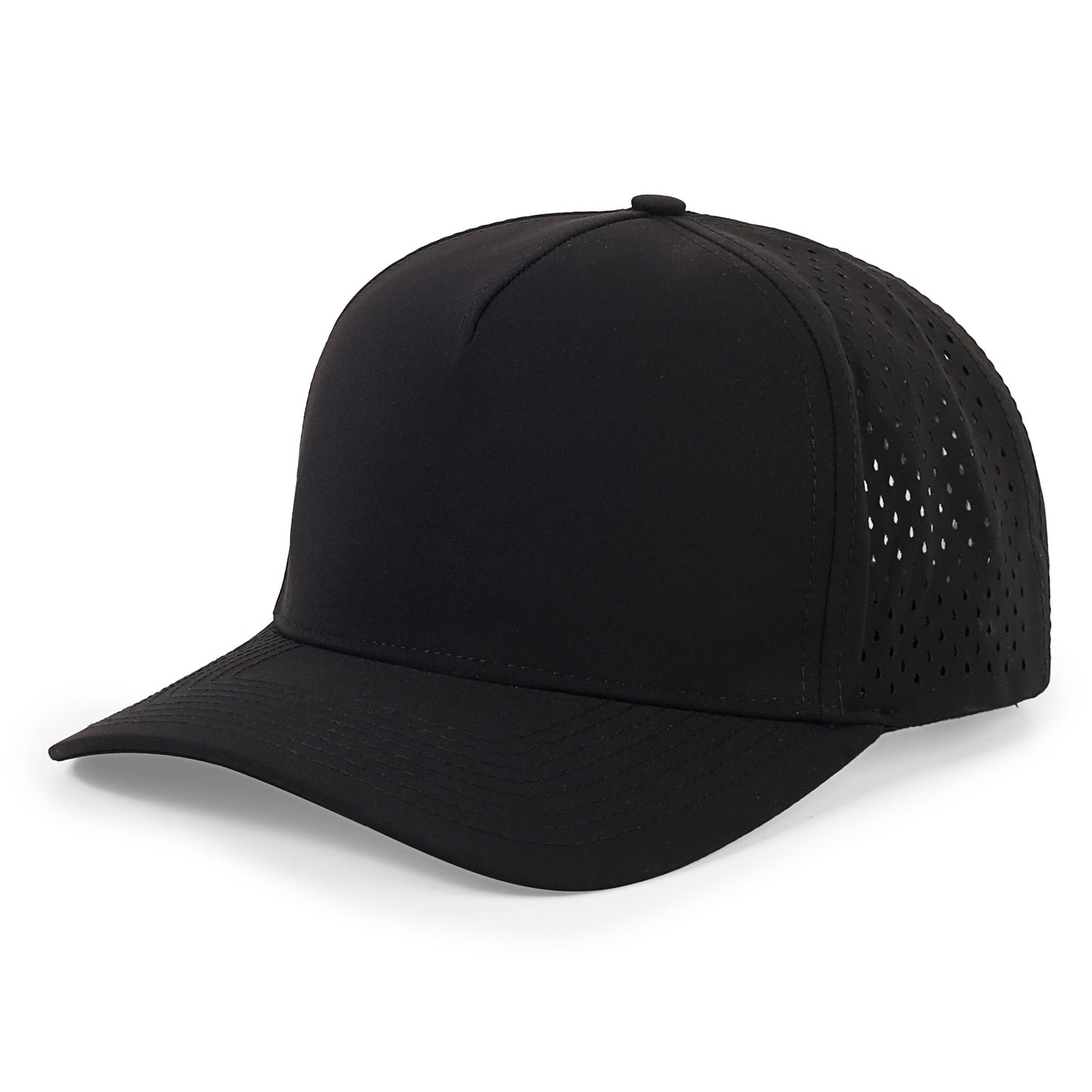 5 Panel Mesh Baseball Cap for Men Women with Custom Logo, High Quality Summer Sun Protection Visor Cap Black Navy