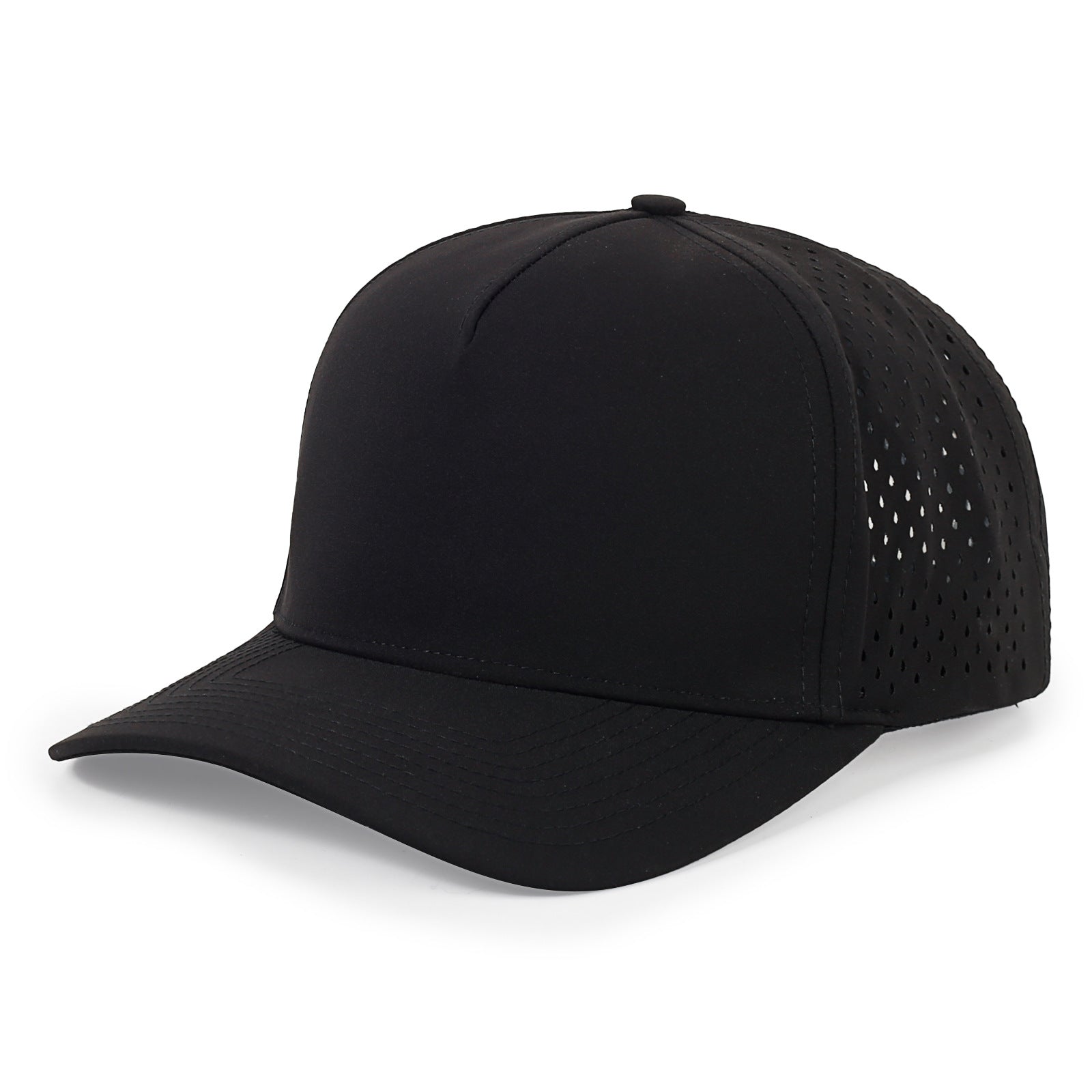 5 Panel Mesh Baseball Cap for Men Women with Custom Logo, High Quality Summer Sun Protection Visor Cap Black Navy