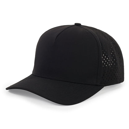 5 Panel Mesh Baseball Cap for Men Women with Custom Logo, High Quality Summer Sun Protection Visor Cap Black Navy