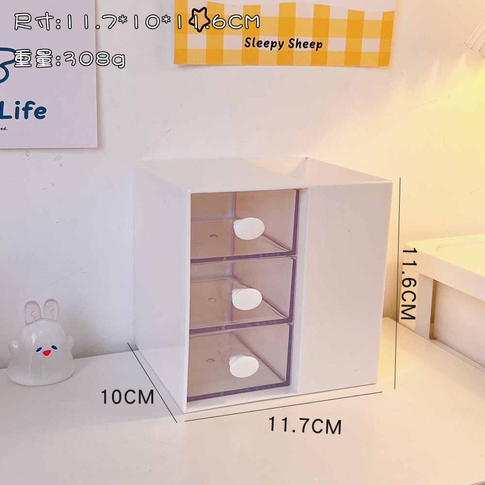 Cute Cartoon Storage Box, Style Multifunctional Desktop Organizer for Student Stationery Supplies