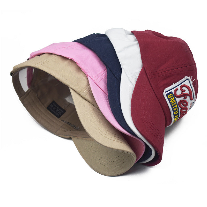 Summer Cotton Baseball Cap for Men and Women, Letter Embroidery Snapback, Adjustable Outdoor Casual Fashion Hat