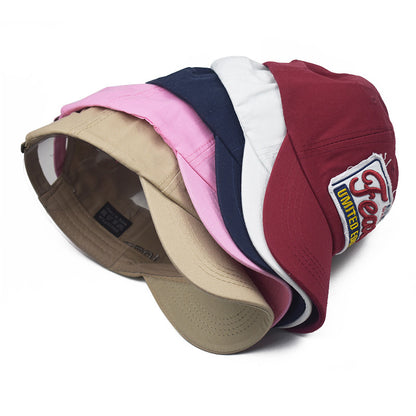 Summer Cotton Baseball Cap for Men and Women, Letter Embroidery Snapback, Adjustable Outdoor Casual Fashion Hat