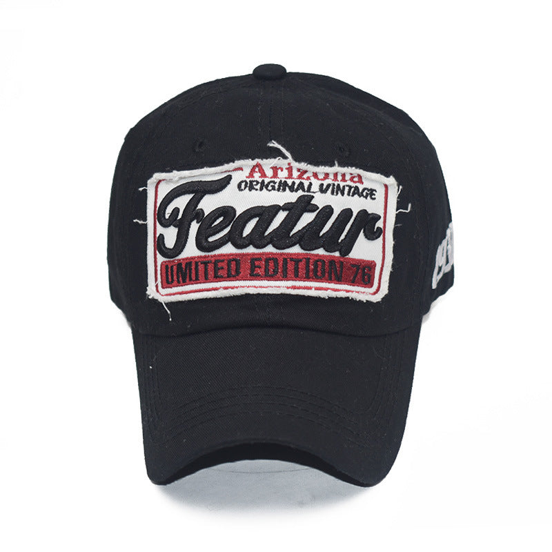 Summer Cotton Baseball Cap for Men and Women, Letter Embroidery Snapback, Adjustable Outdoor Casual Fashion Hat