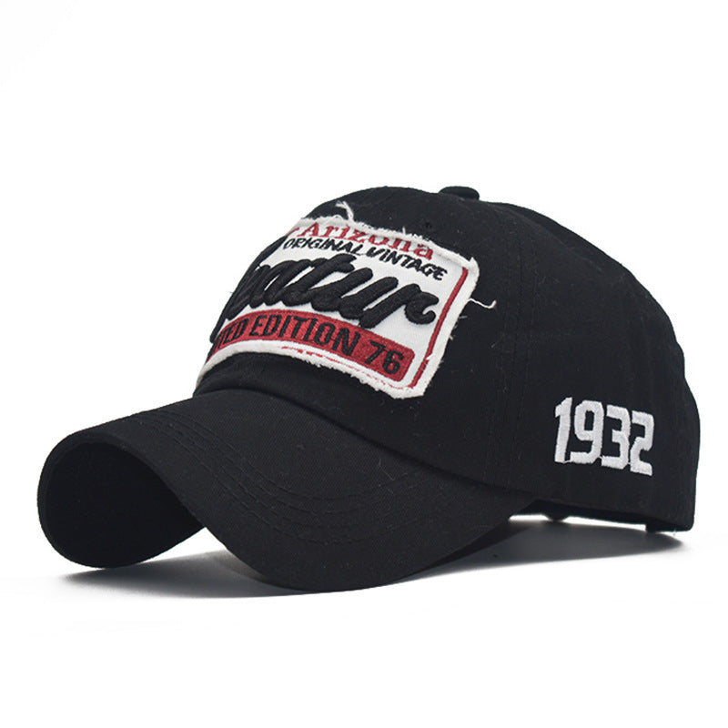 Summer Cotton Baseball Cap for Men and Women, Letter Embroidery Snapback, Adjustable Outdoor Casual Fashion Hat